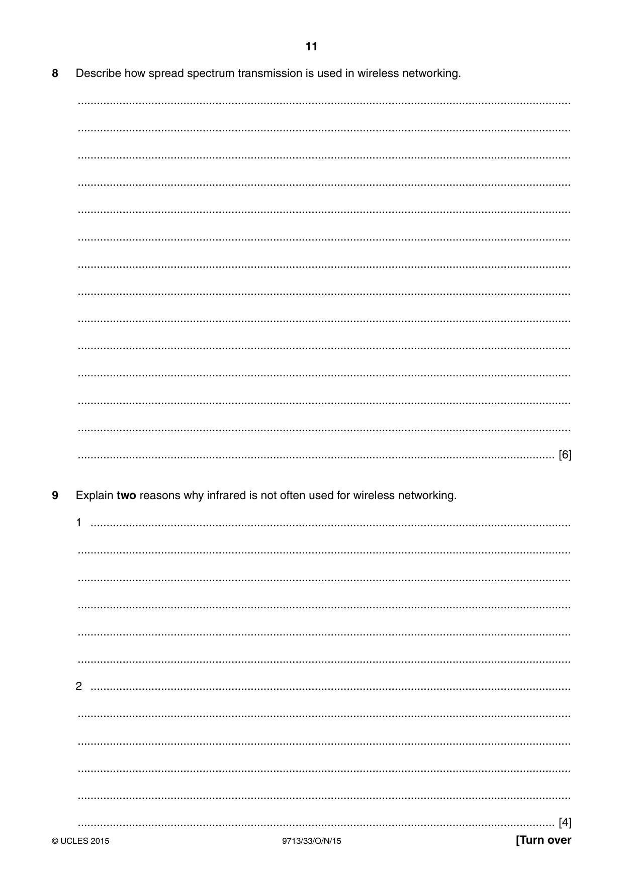 Cambridge A Level Applied Information and Communication Technology 9713 2015 Oct/Nov Paper 3 · Variant 3 question paper, page 11 of 16