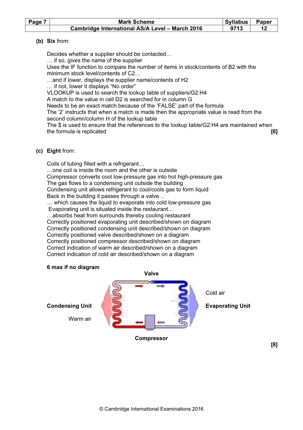 Mark scheme, page 7 of 7