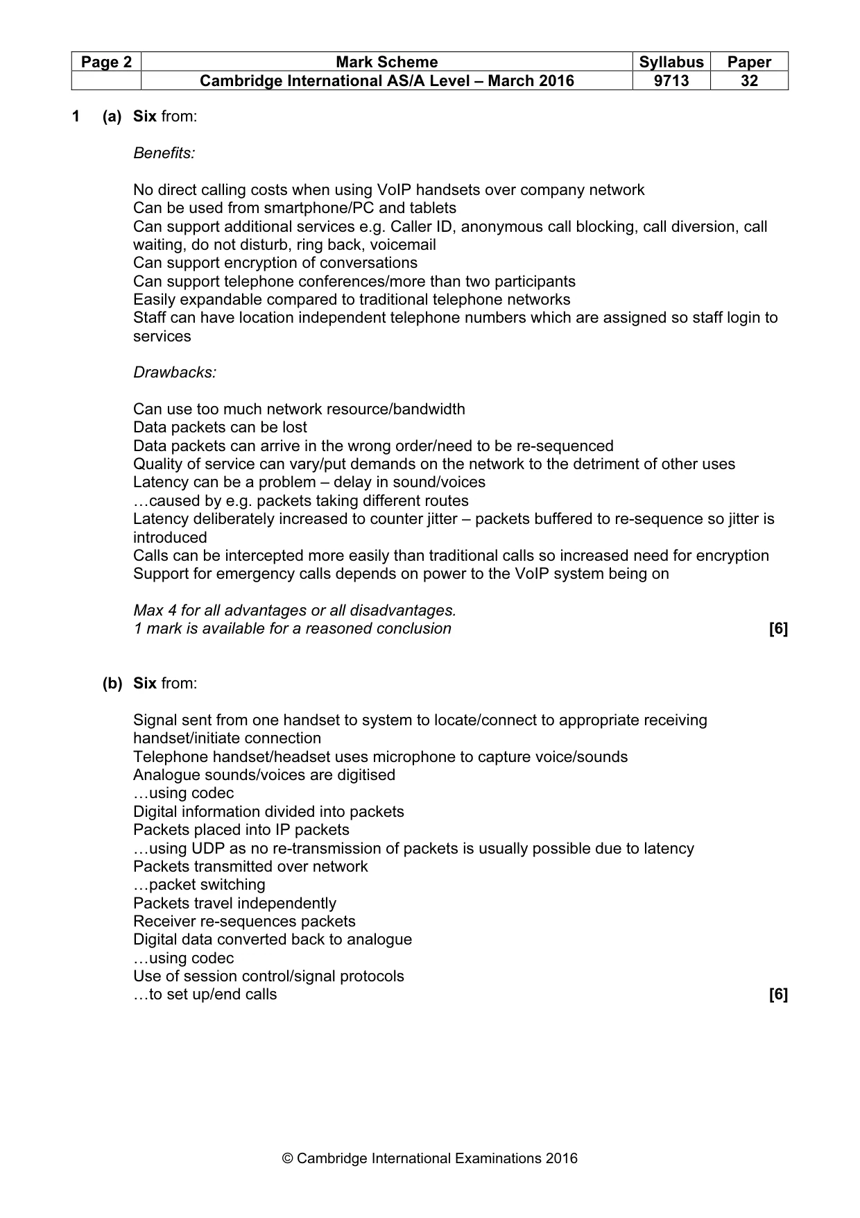 Mark scheme, page 2 of 8
