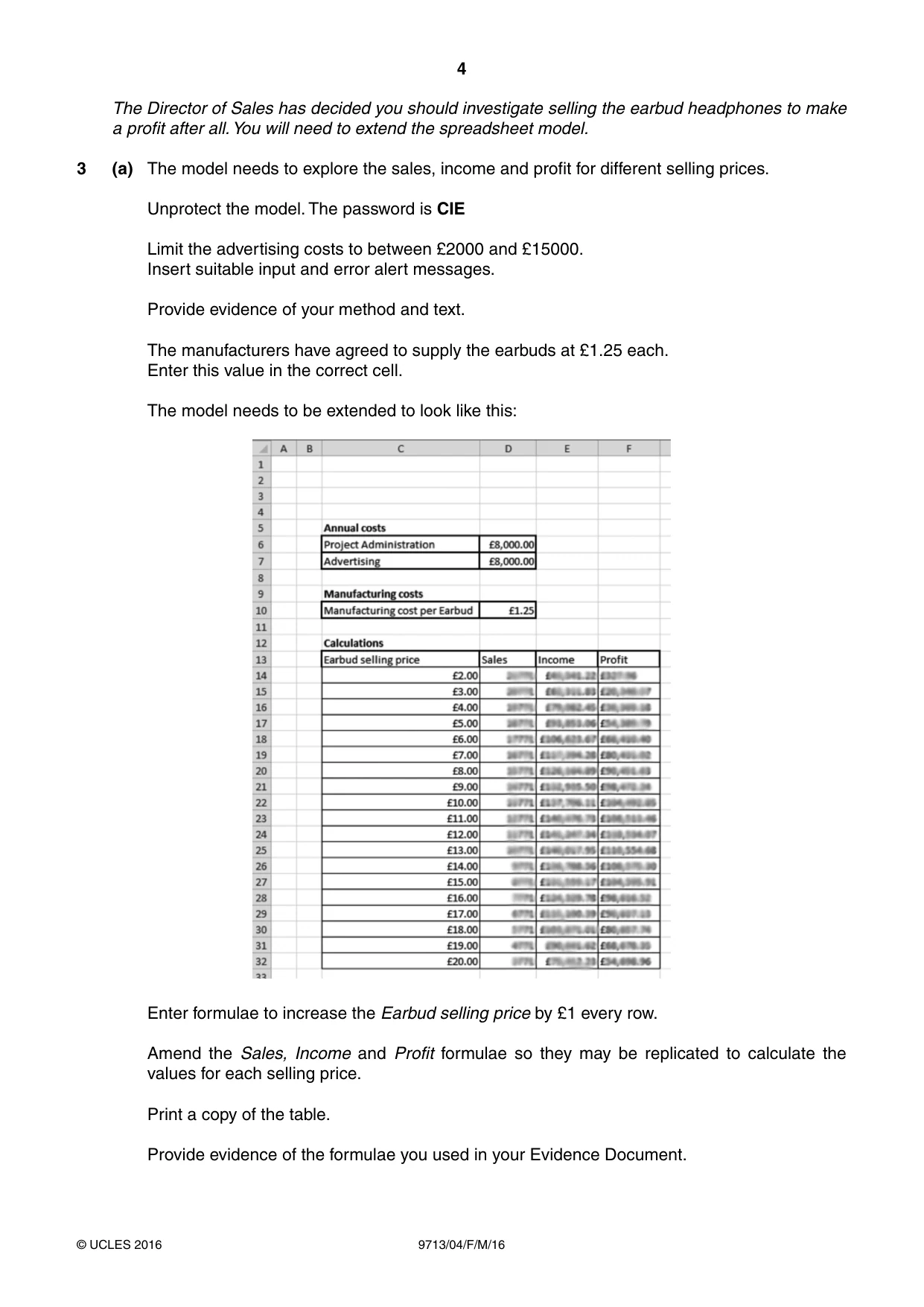 Cambridge A Level Applied Information and Communication Technology 9713 2016 Feb/March Paper 4 · Variant 0 question paper, page 4 of 8