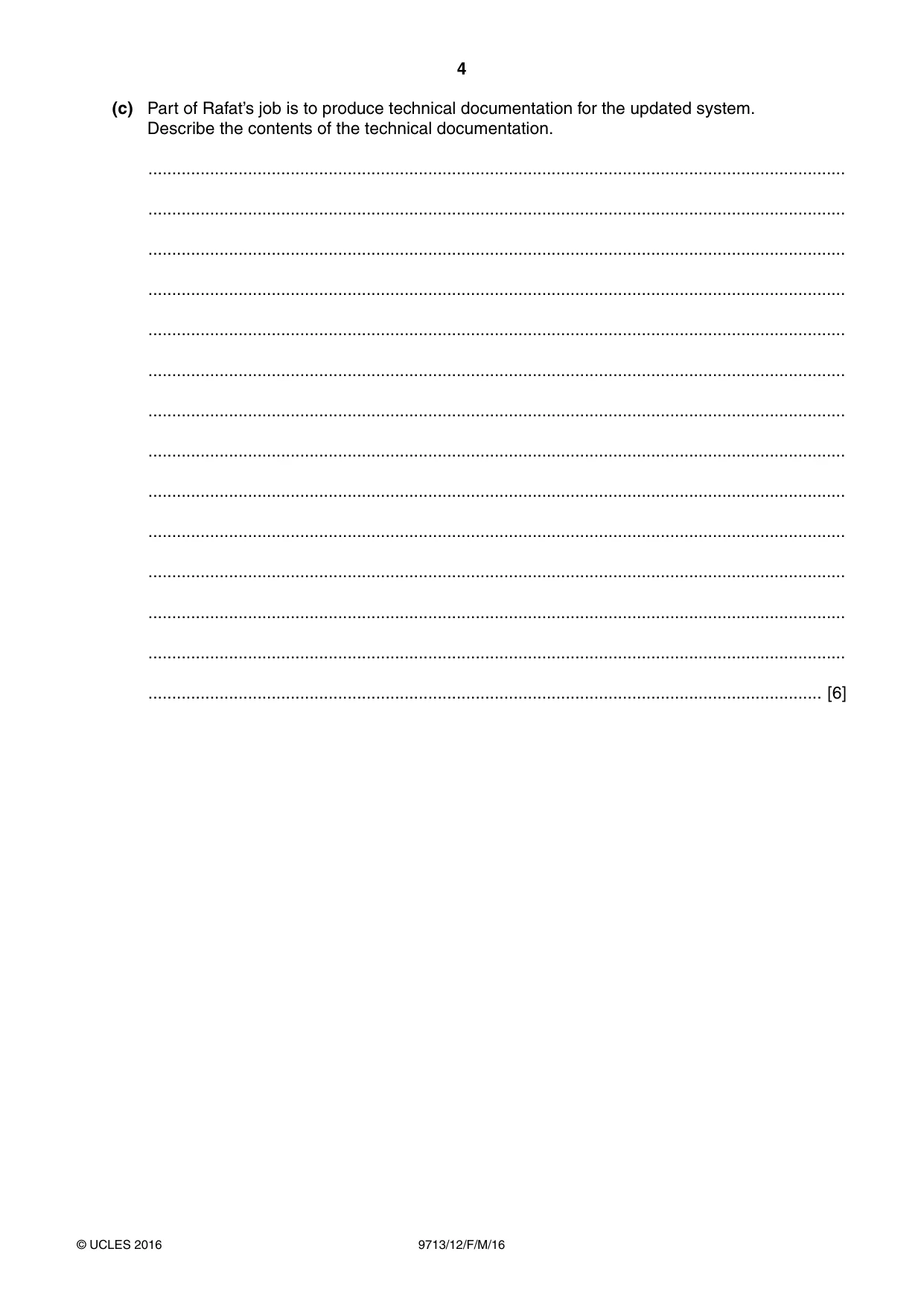 Cambridge A Level Applied Information and Communication Technology 9713 2016 Feb/March Paper 1 · Variant 2 question paper, page 4 of 20