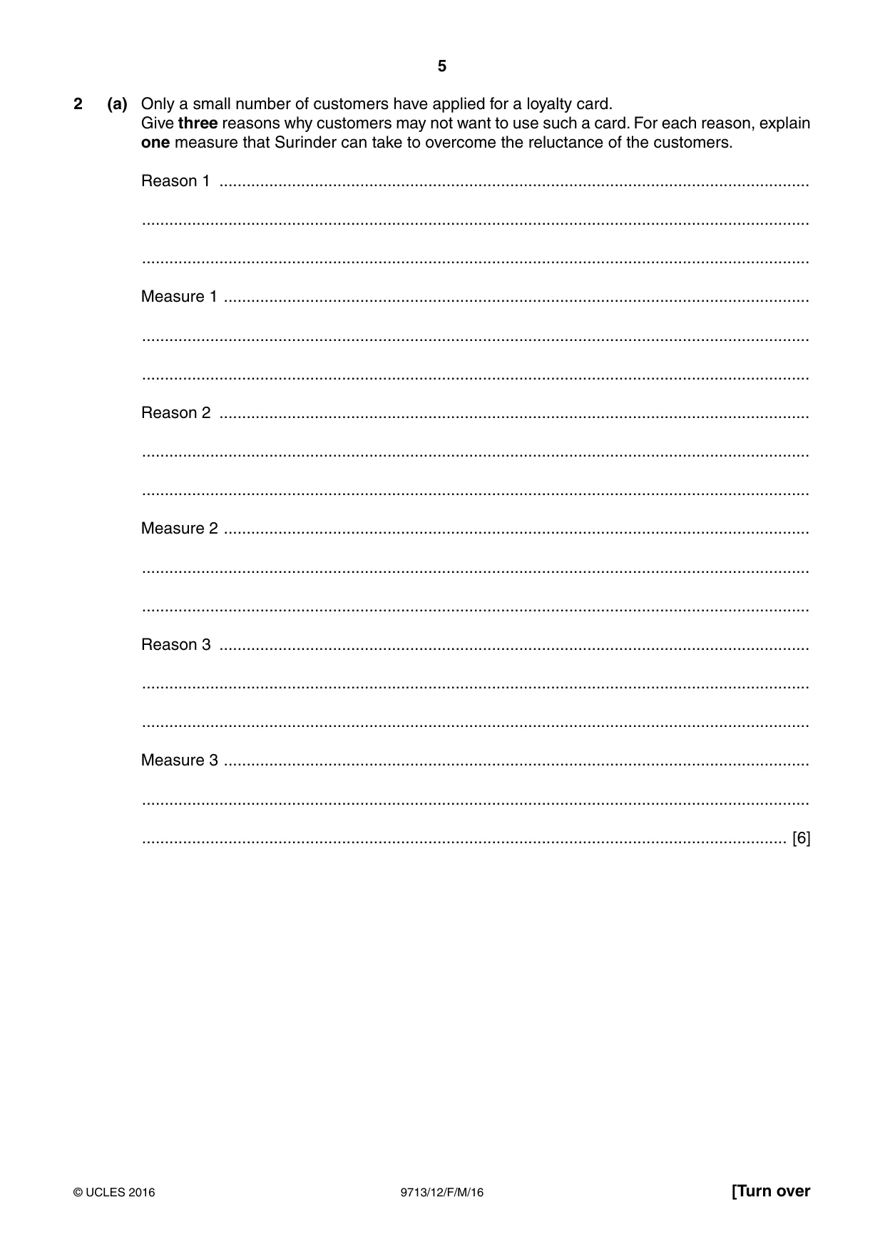 Cambridge A Level Applied Information and Communication Technology 9713 2016 Feb/March Paper 1 · Variant 2 question paper, page 5 of 20
