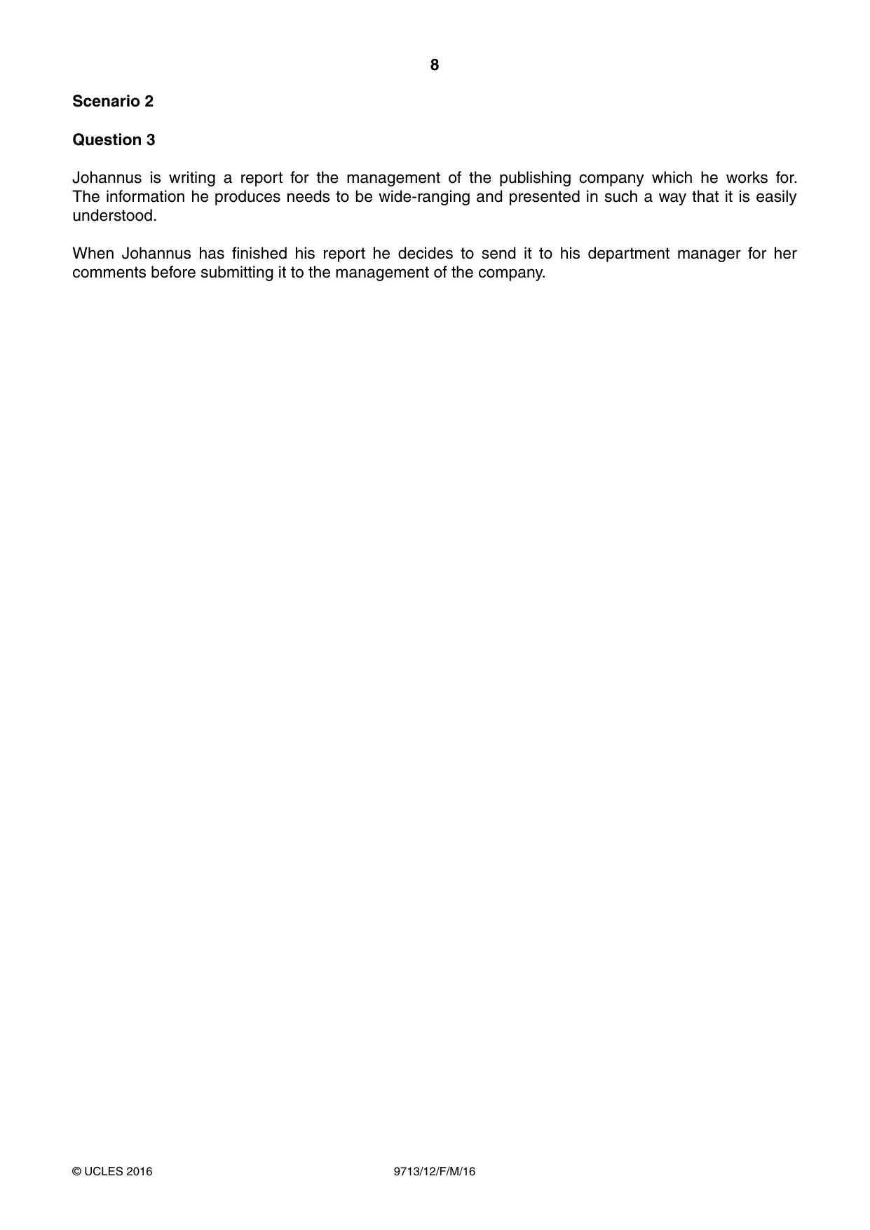 Cambridge A Level Applied Information and Communication Technology 9713 2016 Feb/March Paper 1 · Variant 2 question paper, page 8 of 20