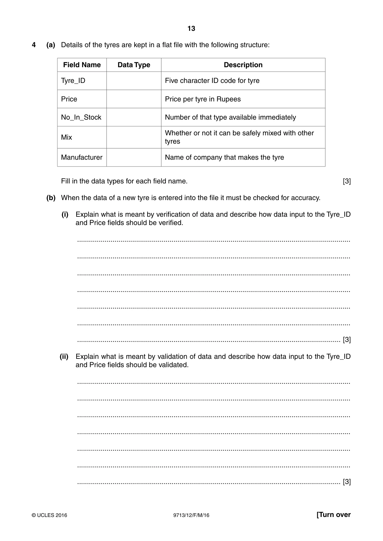 Cambridge A Level Applied Information and Communication Technology 9713 2016 Feb/March Paper 1 · Variant 2 question paper, page 13 of 20