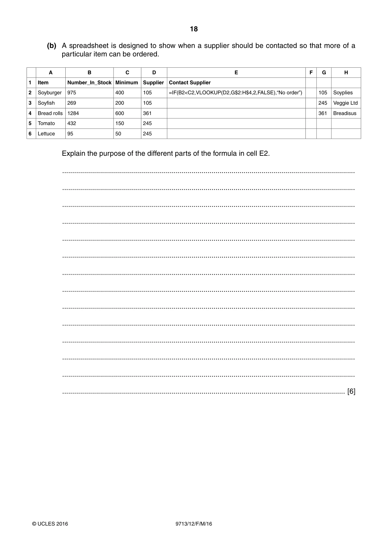Cambridge A Level Applied Information and Communication Technology 9713 2016 Feb/March Paper 1 · Variant 2 question paper, page 18 of 20