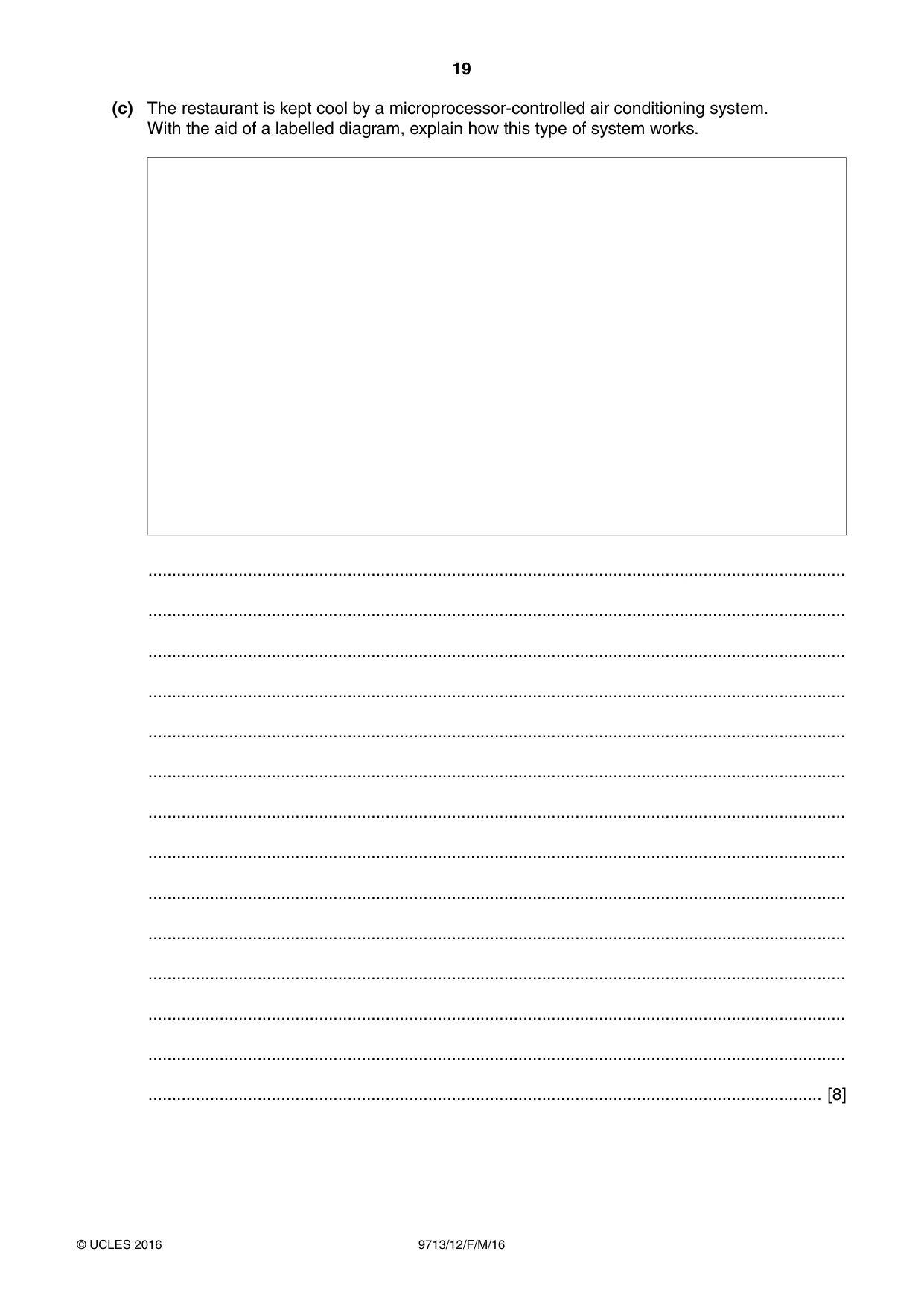 Cambridge A Level Applied Information and Communication Technology 9713 2016 Feb/March Paper 1 · Variant 2 question paper, page 19 of 20