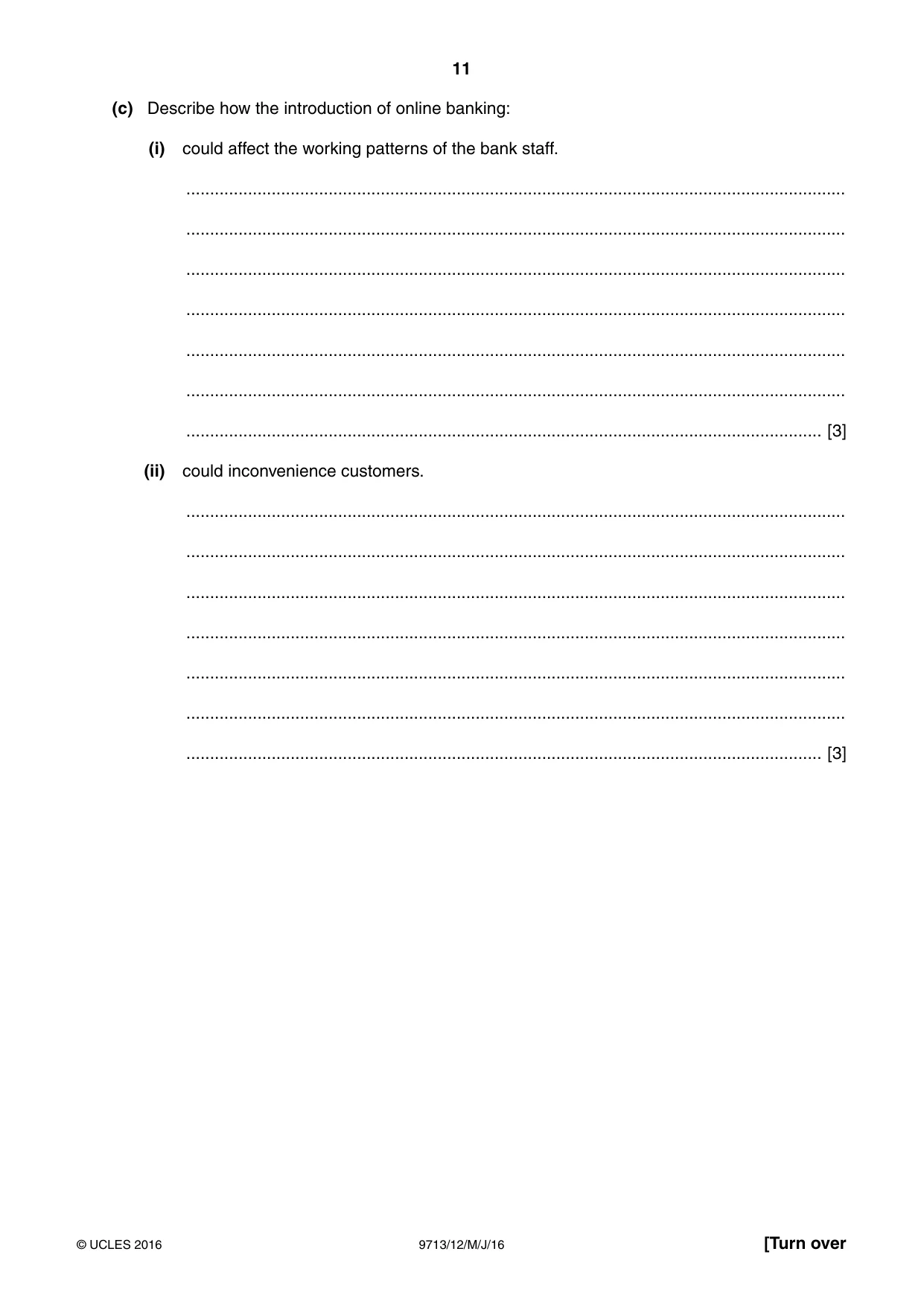 Cambridge A Level Applied Information and Communication Technology 9713 2016 May/June Paper 1 · Variant 2 question paper, page 11 of 20