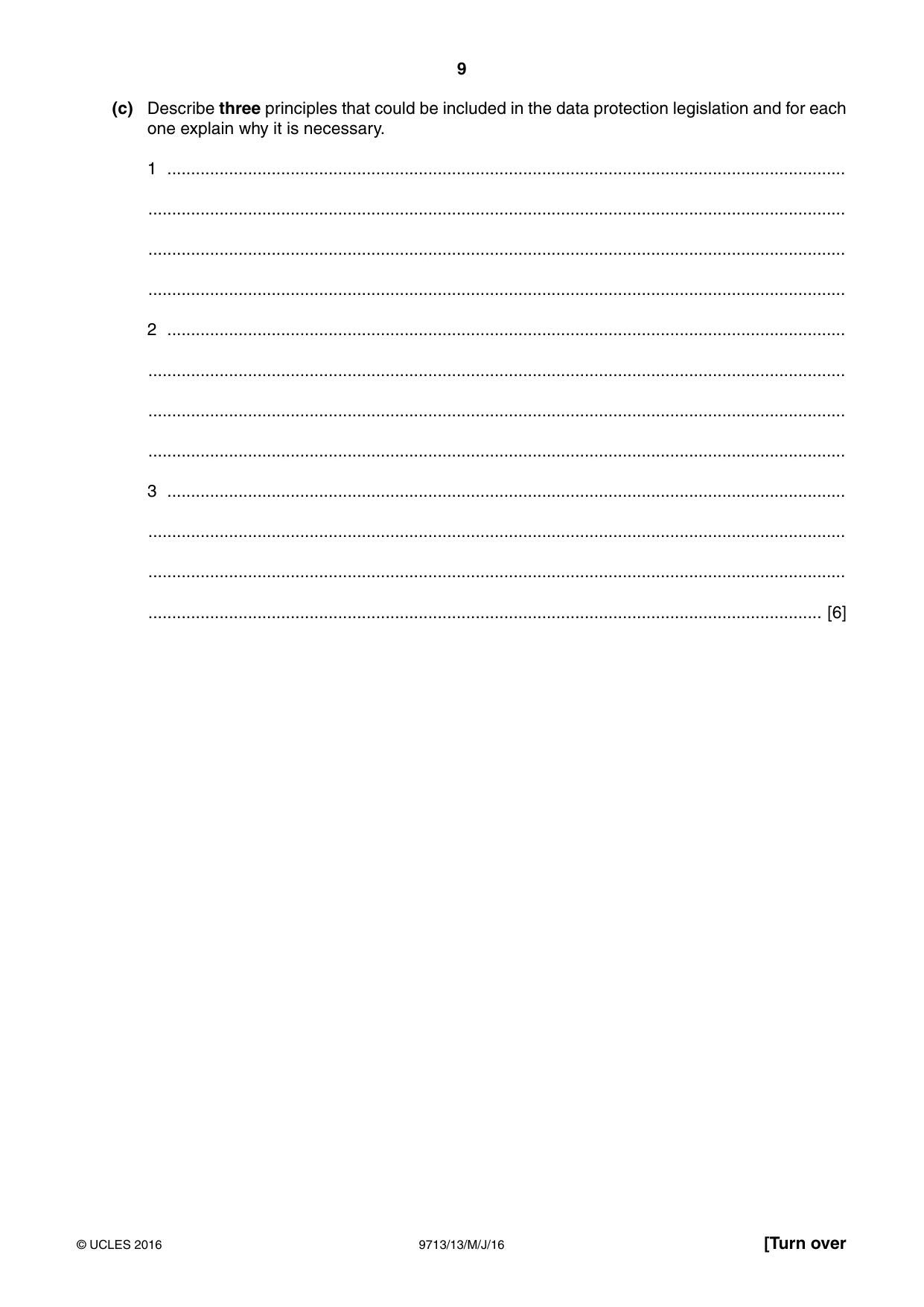 Cambridge A Level Applied Information and Communication Technology 9713 2016 May/June Paper 1 · Variant 3 question paper, page 9 of 20