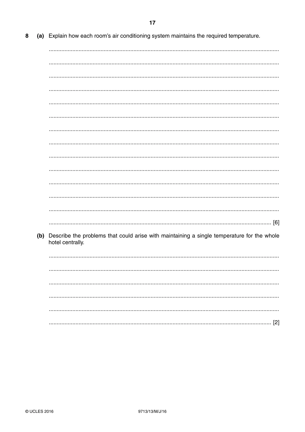 Cambridge A Level Applied Information and Communication Technology 9713 2016 May/June Paper 1 · Variant 3 question paper, page 17 of 20