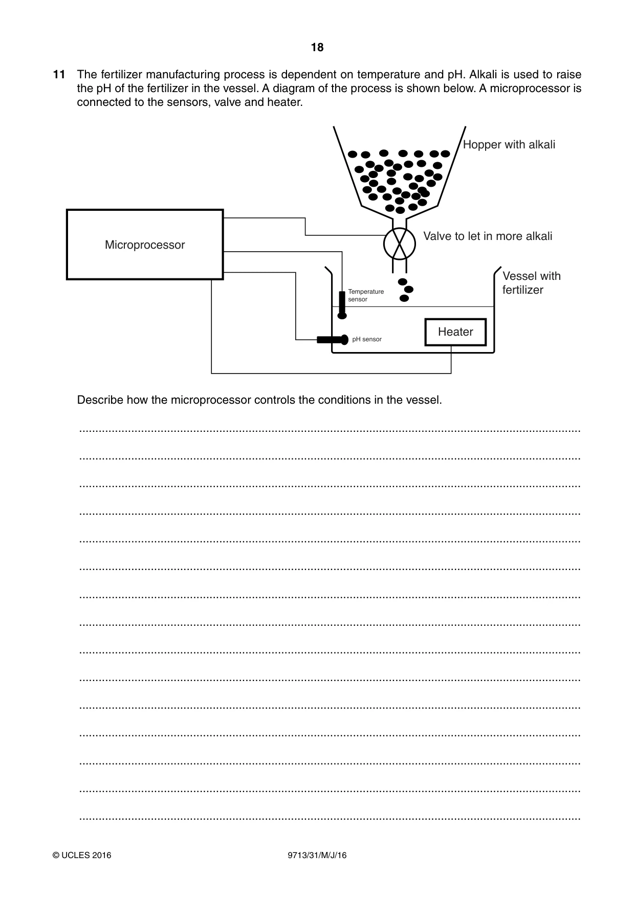 Cambridge A Level Applied Information and Communication Technology 9713 2016 May/June Paper 3 · Variant 1 question paper, page 18 of 20