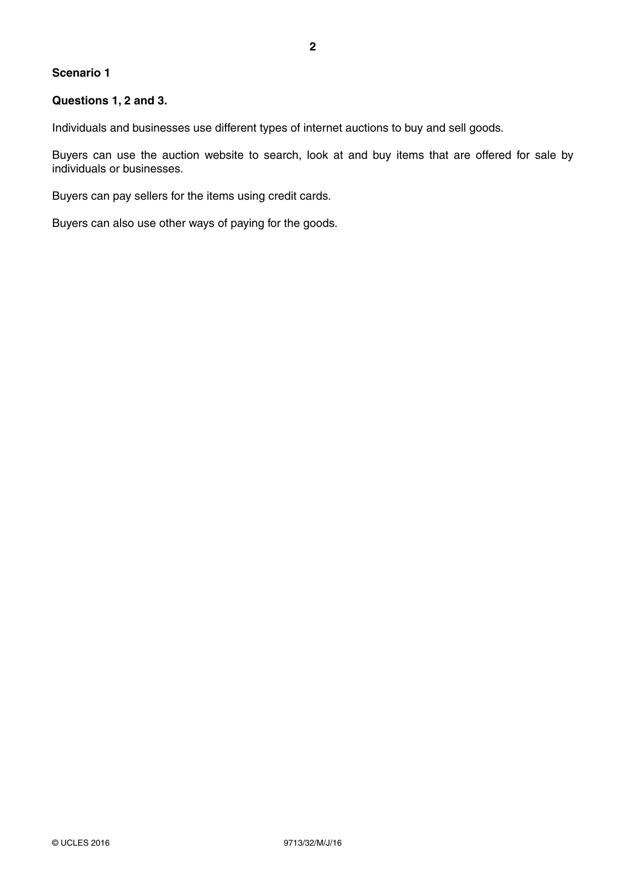 Cambridge A Level Applied Information and Communication Technology 9713 2016 May/June Paper 3 · Variant 2 question paper, page 2 of 20