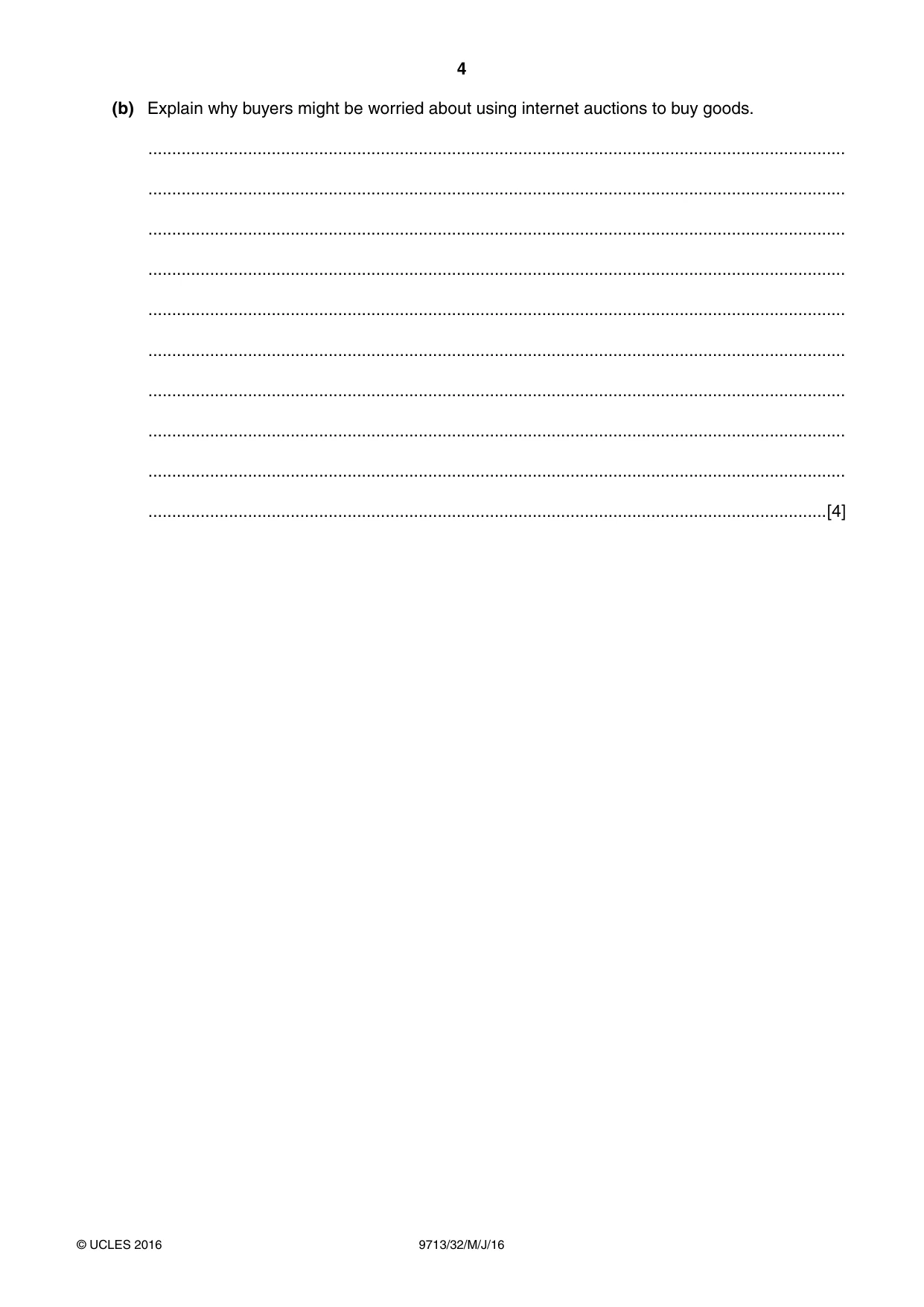 Cambridge A Level Applied Information and Communication Technology 9713 2016 May/June Paper 3 · Variant 2 question paper, page 4 of 20
