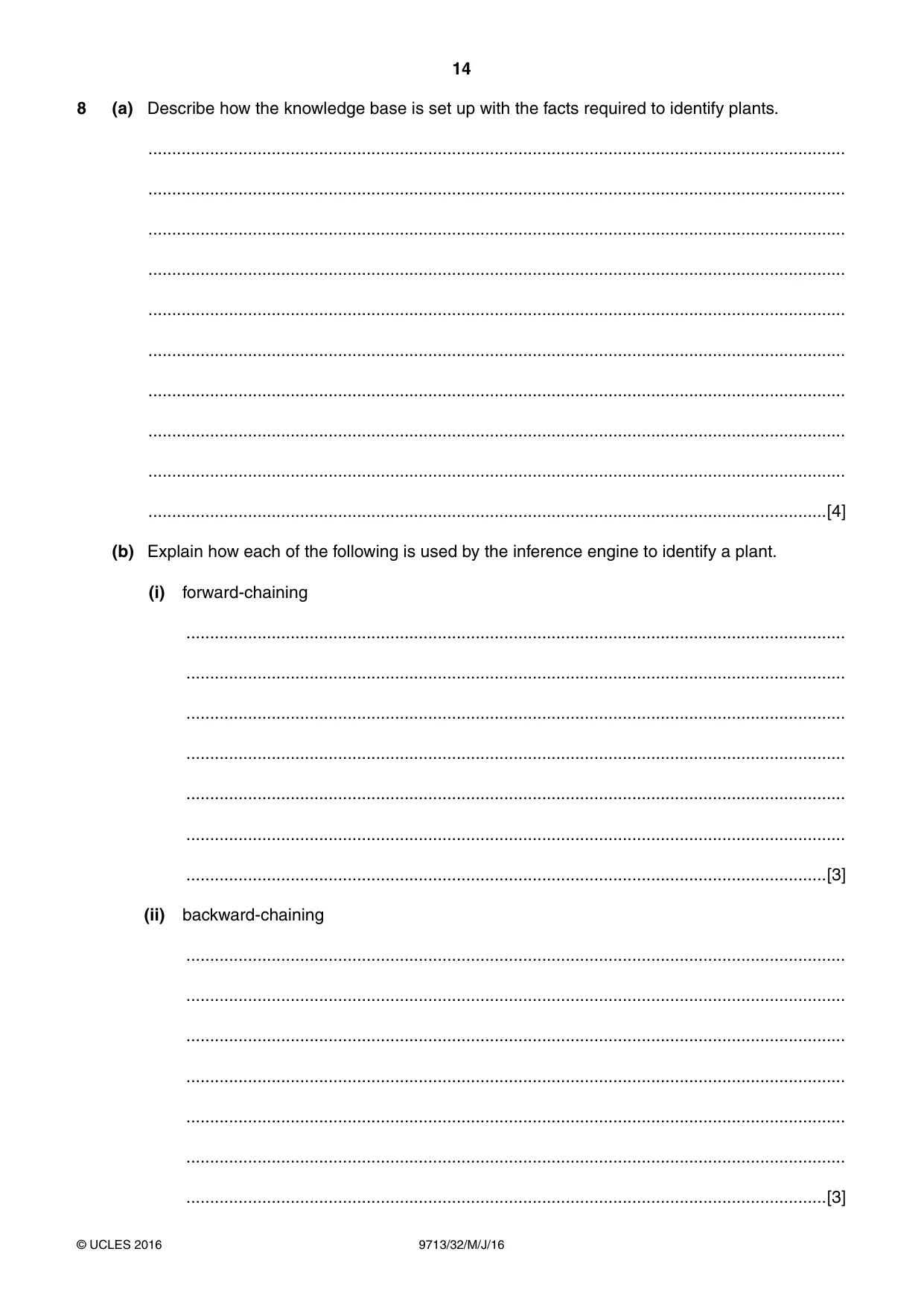 Cambridge A Level Applied Information and Communication Technology 9713 2016 May/June Paper 3 · Variant 2 question paper, page 14 of 20