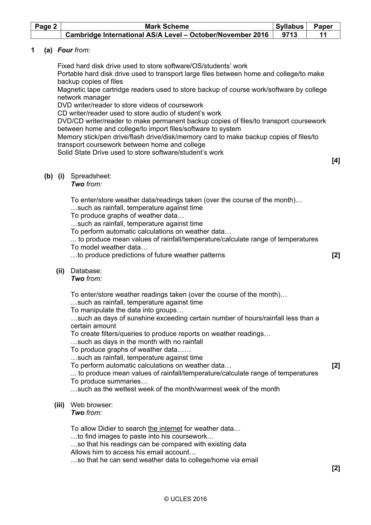 Mark scheme, page 2 of 8