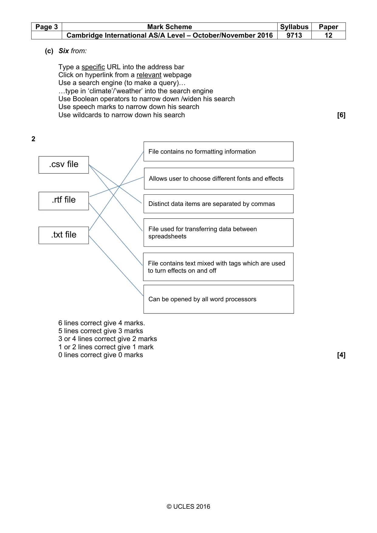 Mark scheme, page 3 of 8