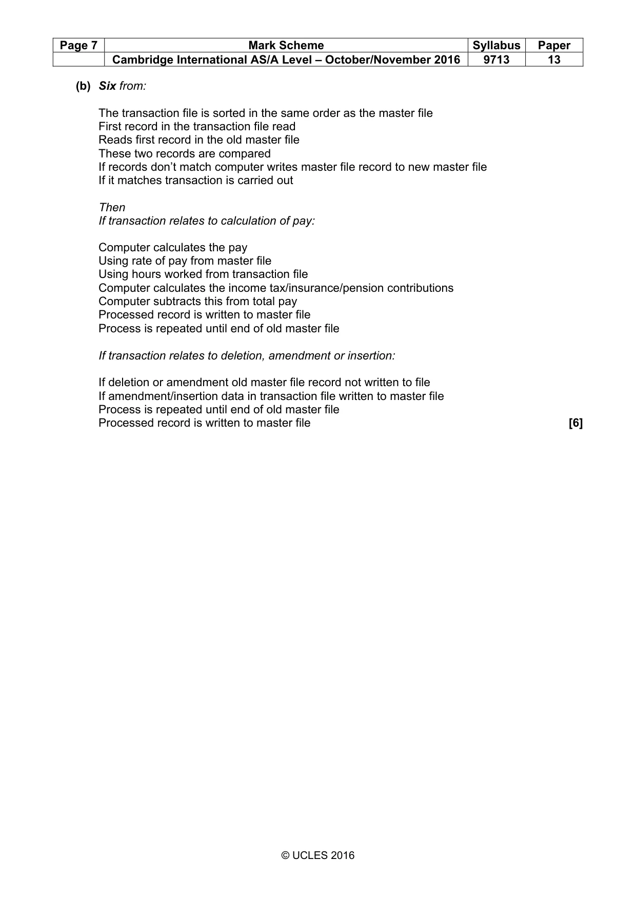 Mark scheme, page 7 of 7