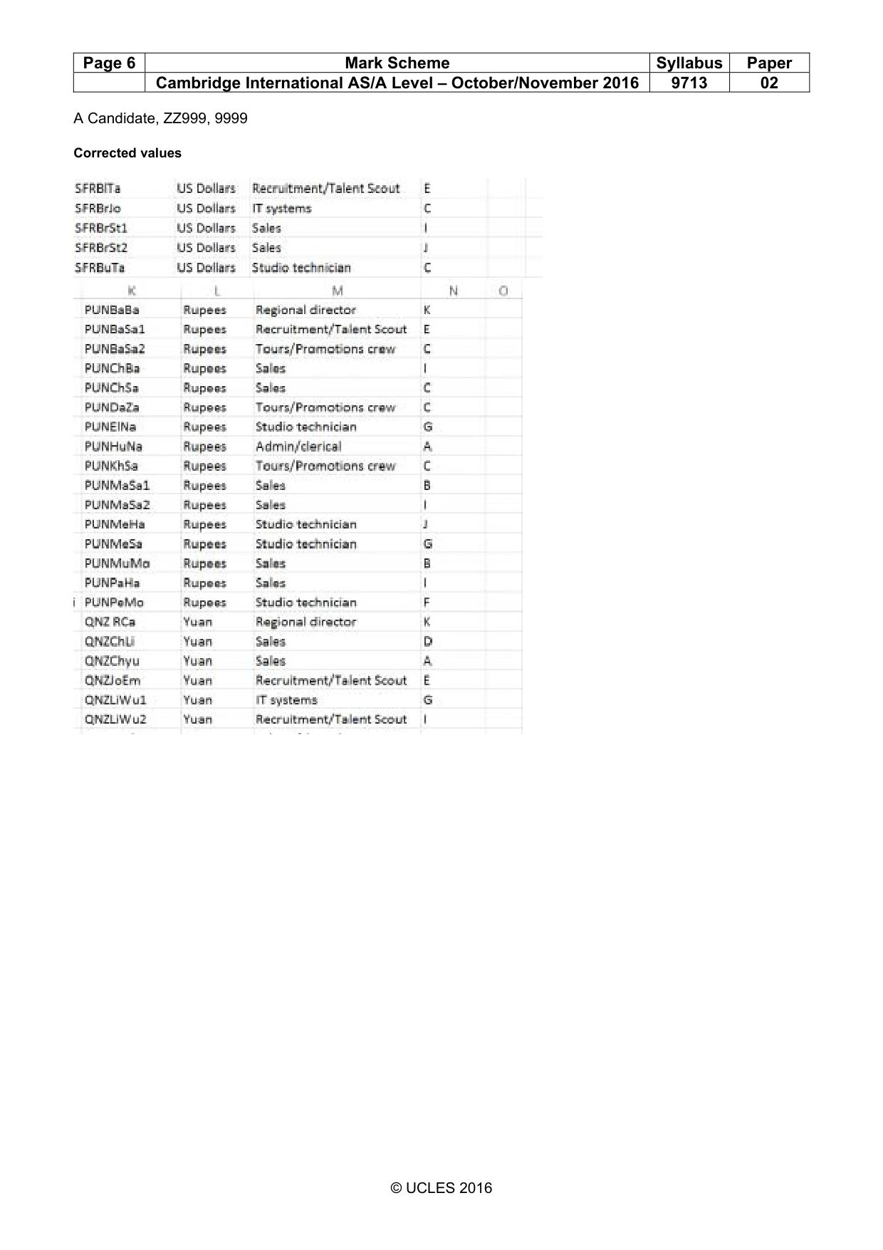 Mark scheme, page 6 of 15