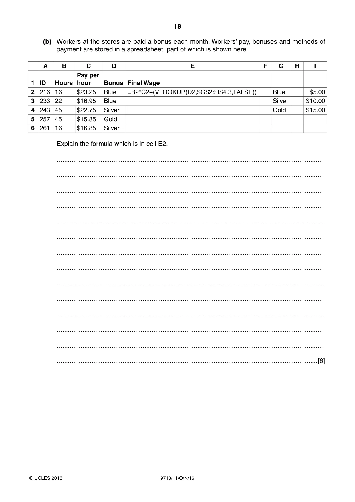 Cambridge A Level Applied Information and Communication Technology 9713 2016 Oct/Nov Paper 1 · Variant 1 question paper, page 18 of 20