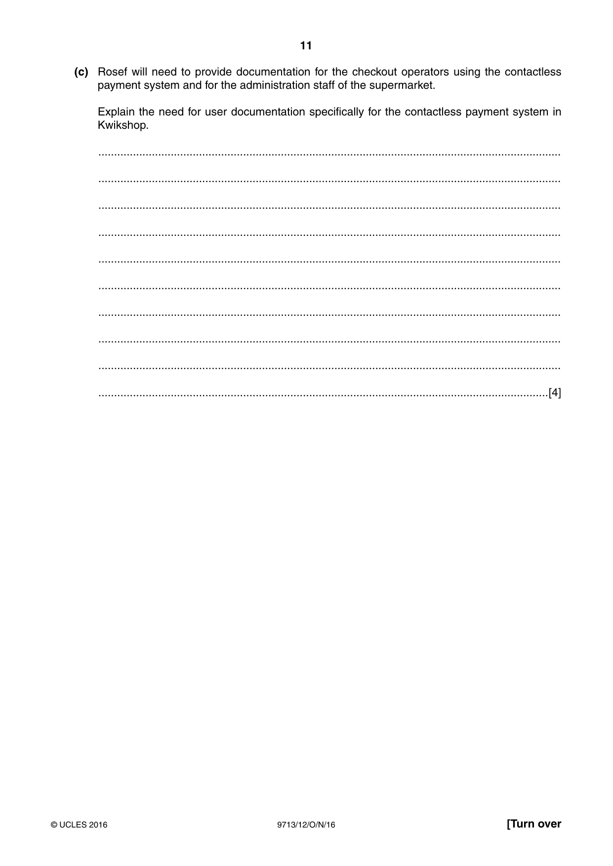 Cambridge A Level Applied Information and Communication Technology 9713 2016 Oct/Nov Paper 1 · Variant 2 question paper, page 11 of 20