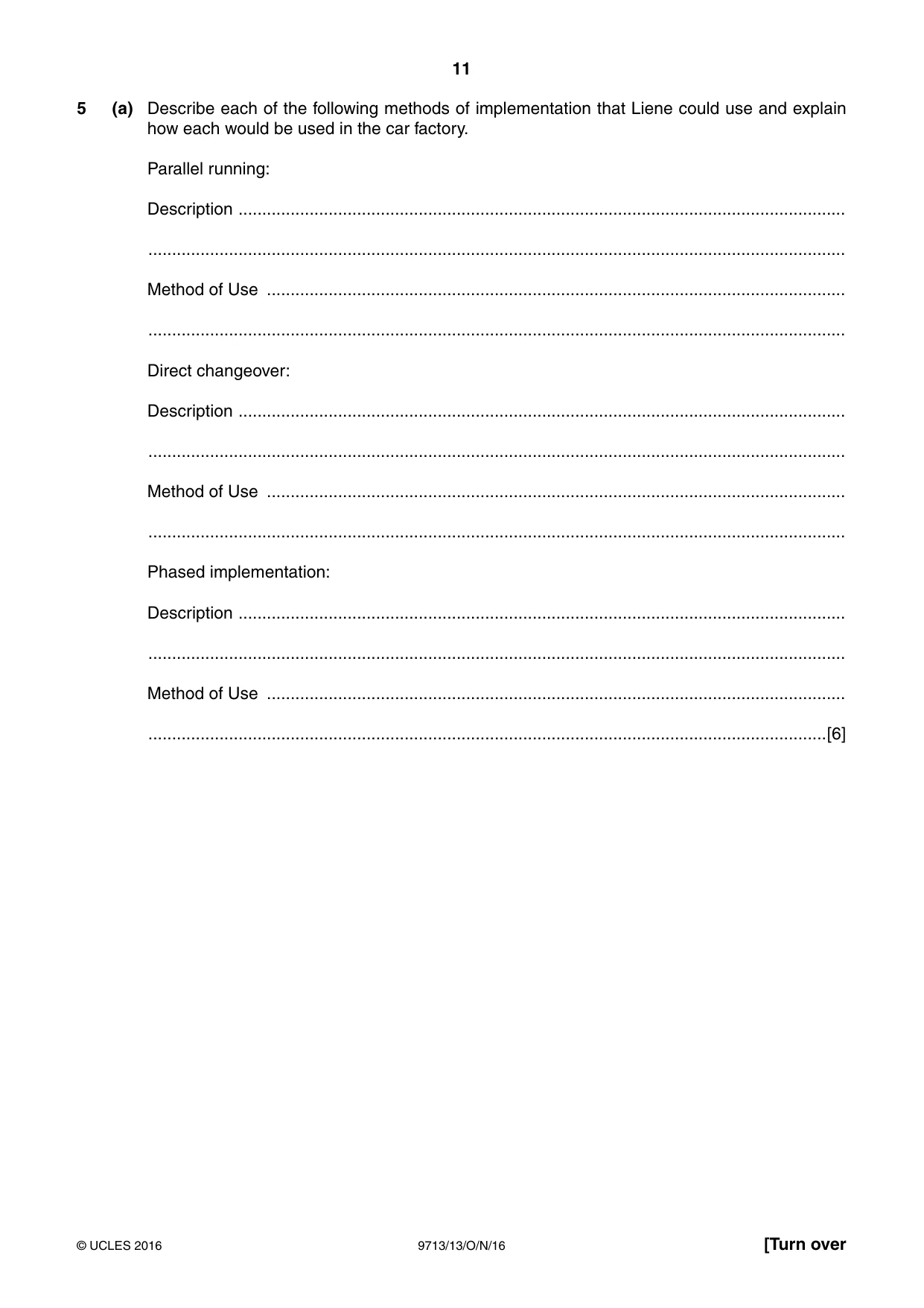 Cambridge A Level Applied Information and Communication Technology 9713 2016 Oct/Nov Paper 1 · Variant 3 question paper, page 11 of 20