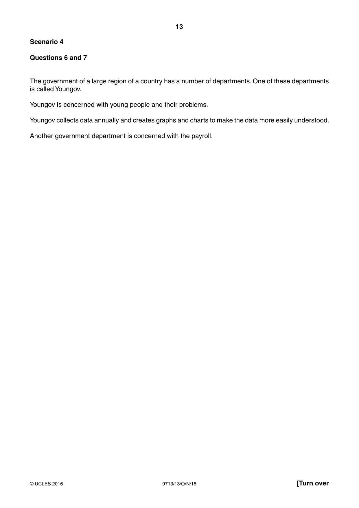 Cambridge A Level Applied Information and Communication Technology 9713 2016 Oct/Nov Paper 1 · Variant 3 question paper, page 13 of 20