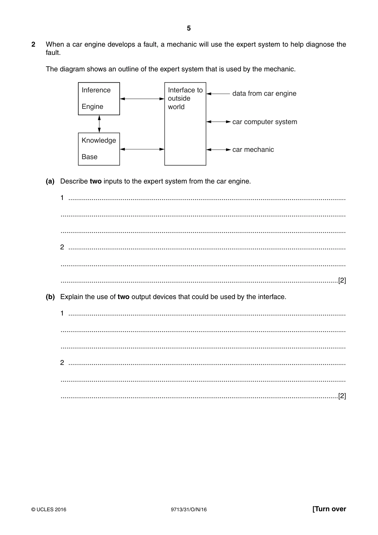 Cambridge A Level Applied Information and Communication Technology 9713 2016 Oct/Nov Paper 3 · Variant 1 question paper, page 5 of 16