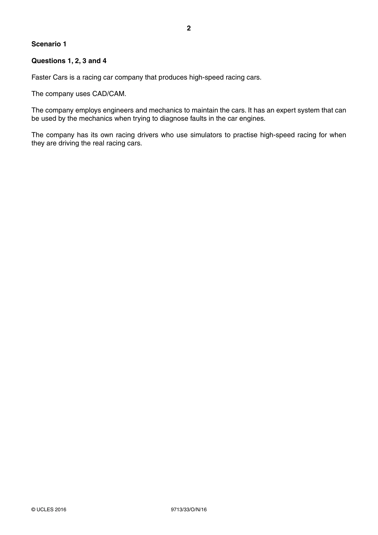 Cambridge A Level Applied Information and Communication Technology 9713 2016 Oct/Nov Paper 3 · Variant 3 question paper, page 2 of 16