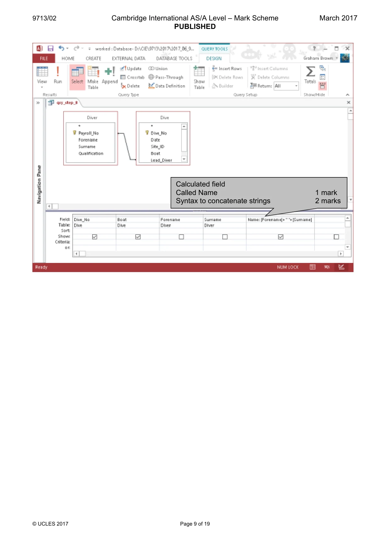 Mark scheme, page 9 of 19