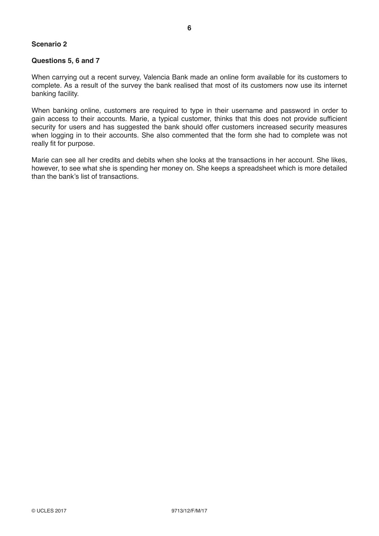 Cambridge A Level Applied Information and Communication Technology 9713 2017 Feb/March Paper 1 · Variant 2 question paper, page 6 of 16