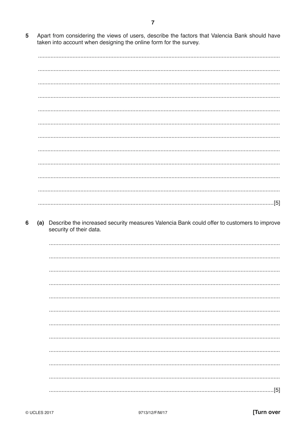 Cambridge A Level Applied Information and Communication Technology 9713 2017 Feb/March Paper 1 · Variant 2 question paper, page 7 of 16