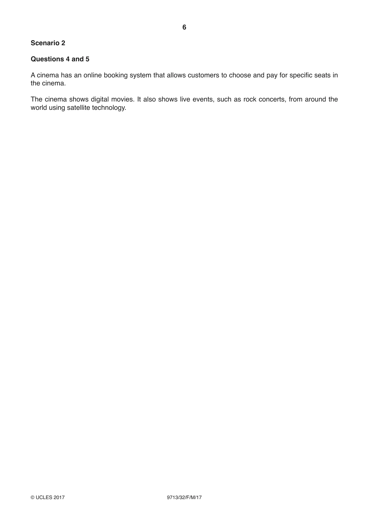 Cambridge A Level Applied Information and Communication Technology 9713 2017 Feb/March Paper 3 · Variant 2 question paper, page 6 of 20