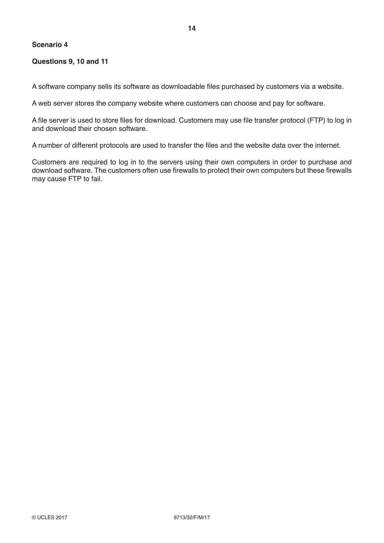 Cambridge A Level Applied Information and Communication Technology 9713 2017 Feb/March Paper 3 · Variant 2 question paper, page 14 of 20