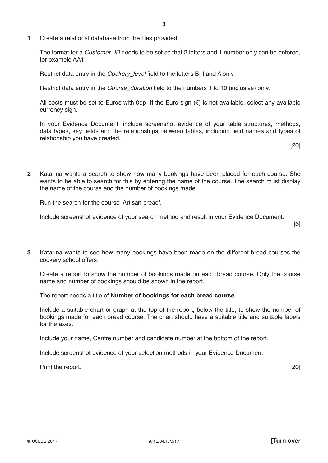 Cambridge A Level Applied Information and Communication Technology 9713 2017 Feb/March Paper 4 · Variant 1 question paper, page 3 of 8