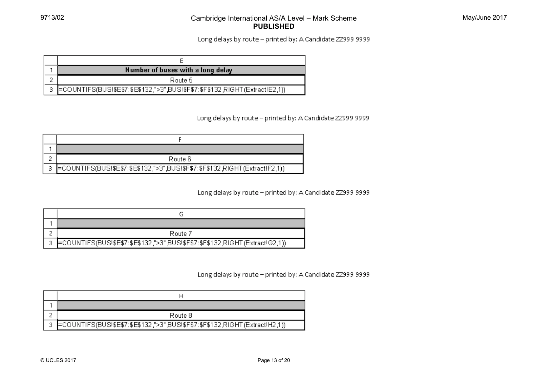 Mark scheme, page 13 of 20