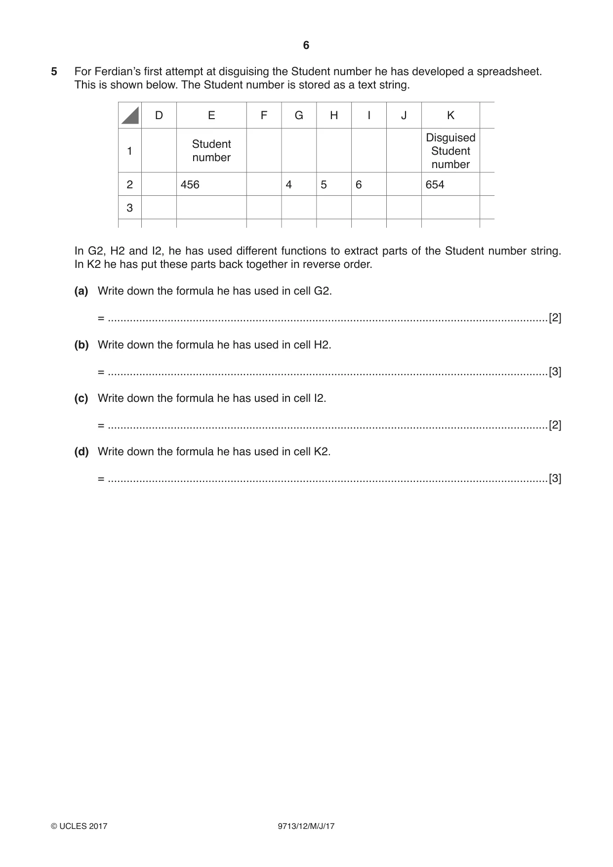 Cambridge A Level Applied Information and Communication Technology 9713 2017 May/June Paper 1 · Variant 2 question paper, page 6 of 16