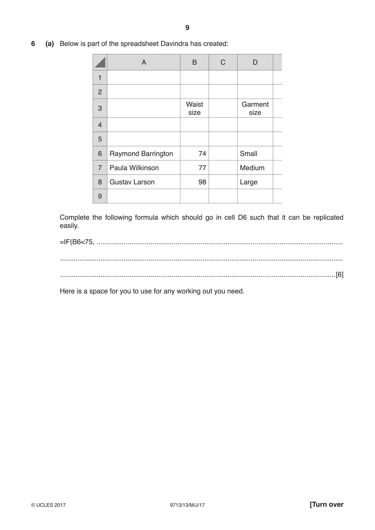 Cambridge A Level Applied Information and Communication Technology 9713 2017 May/June Paper 1 · Variant 3 question paper, page 9 of 16