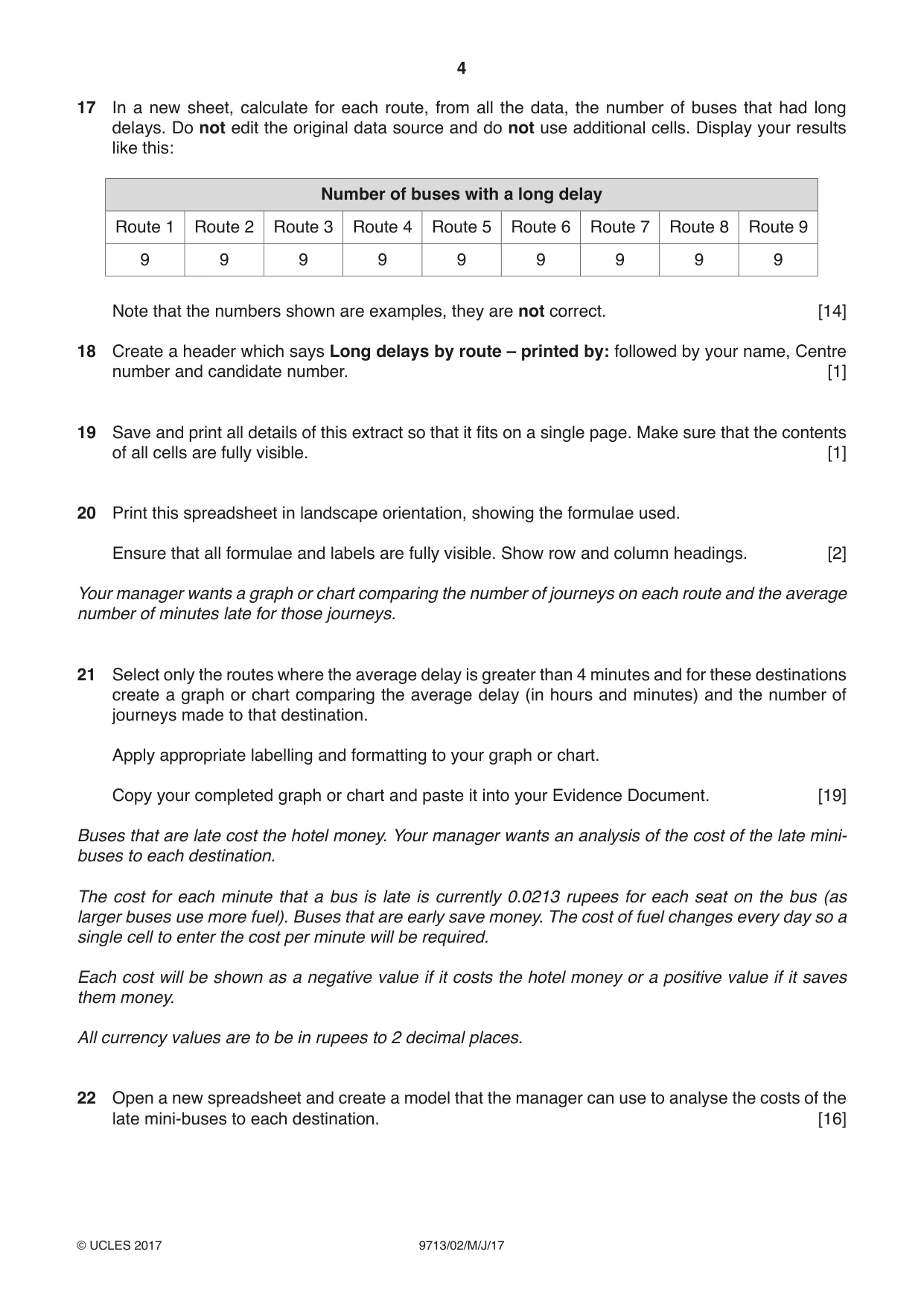 Cambridge A Level Applied Information and Communication Technology 9713 2017 May/June Paper 2 · Variant 1 question paper, page 4 of 8