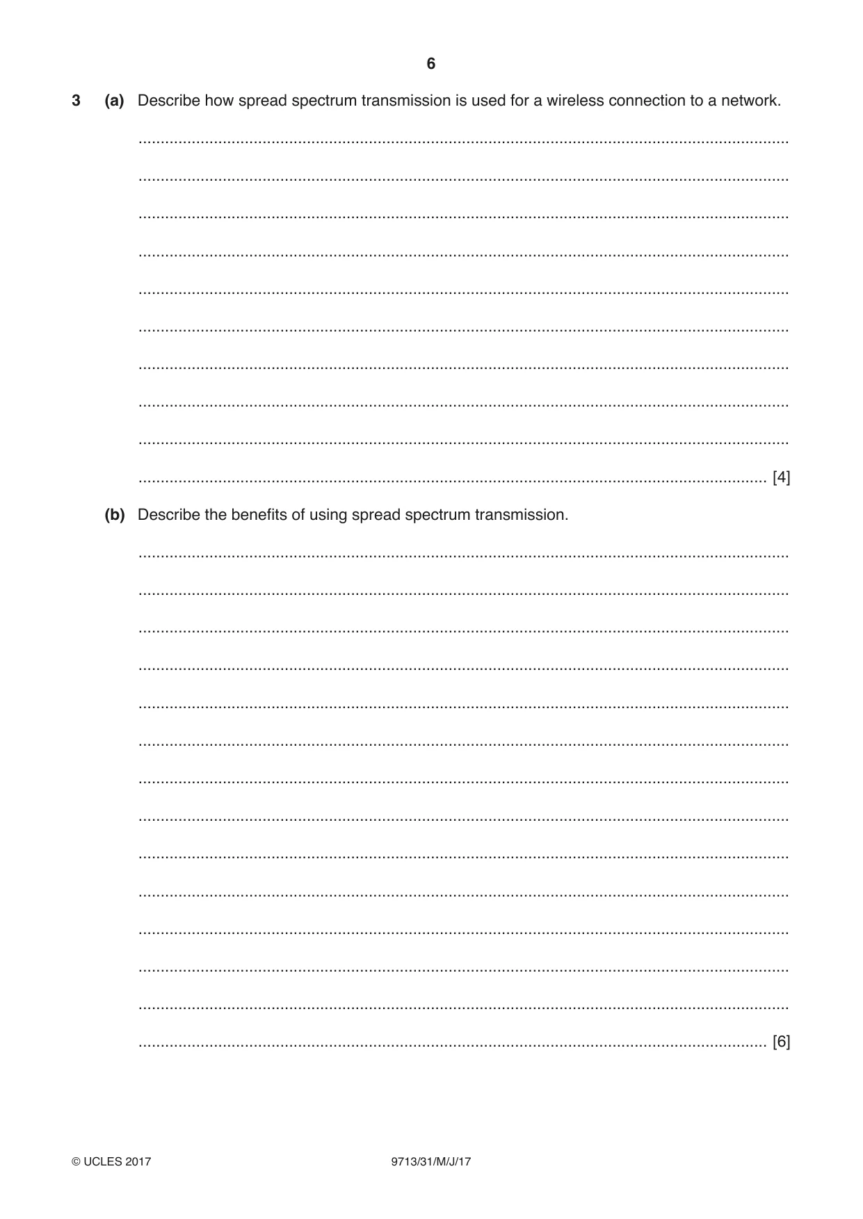 Cambridge A Level Applied Information and Communication Technology 9713 2017 May/June Paper 3 · Variant 1 question paper, page 6 of 20