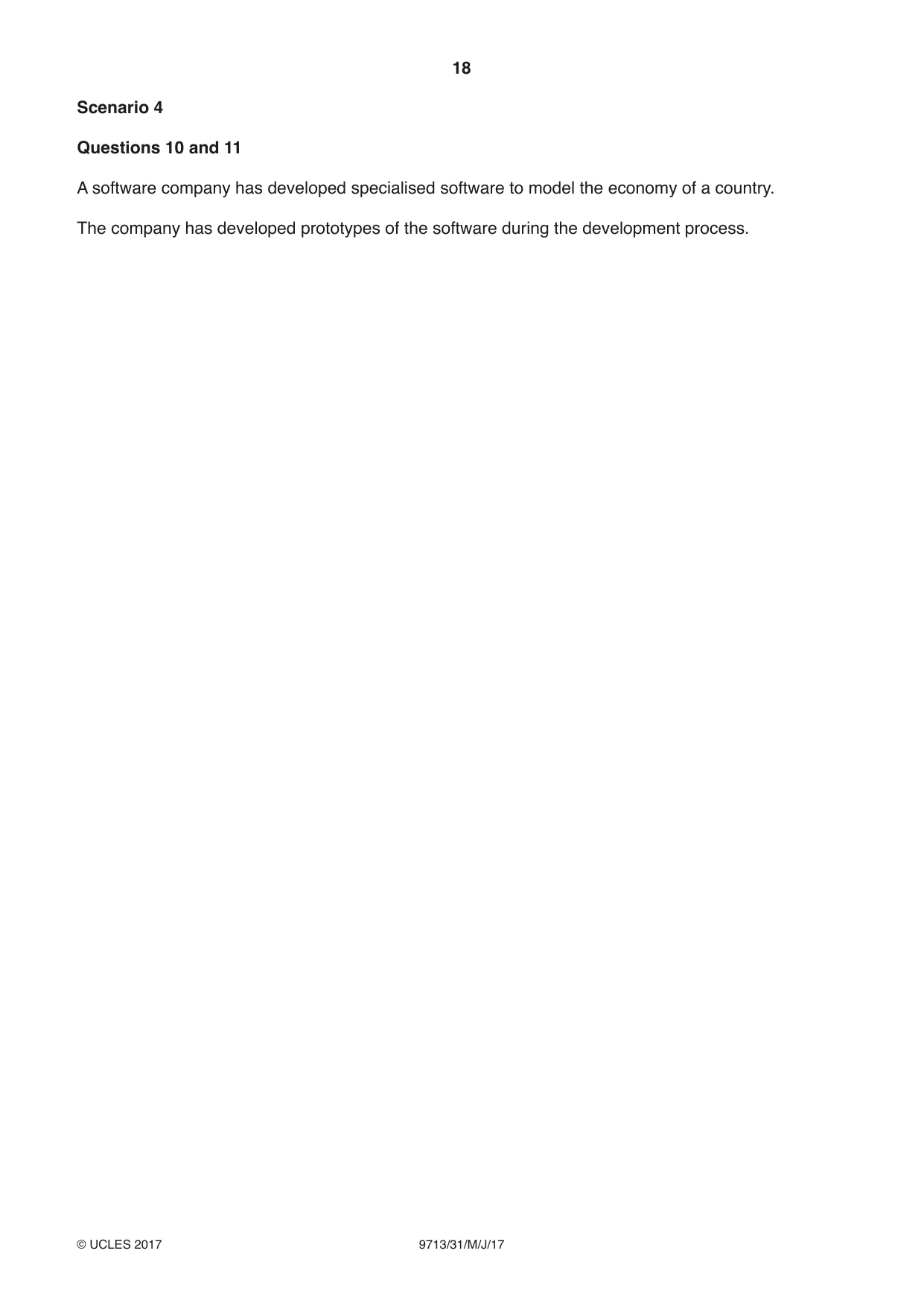 Cambridge A Level Applied Information and Communication Technology 9713 2017 May/June Paper 3 · Variant 1 question paper, page 18 of 20