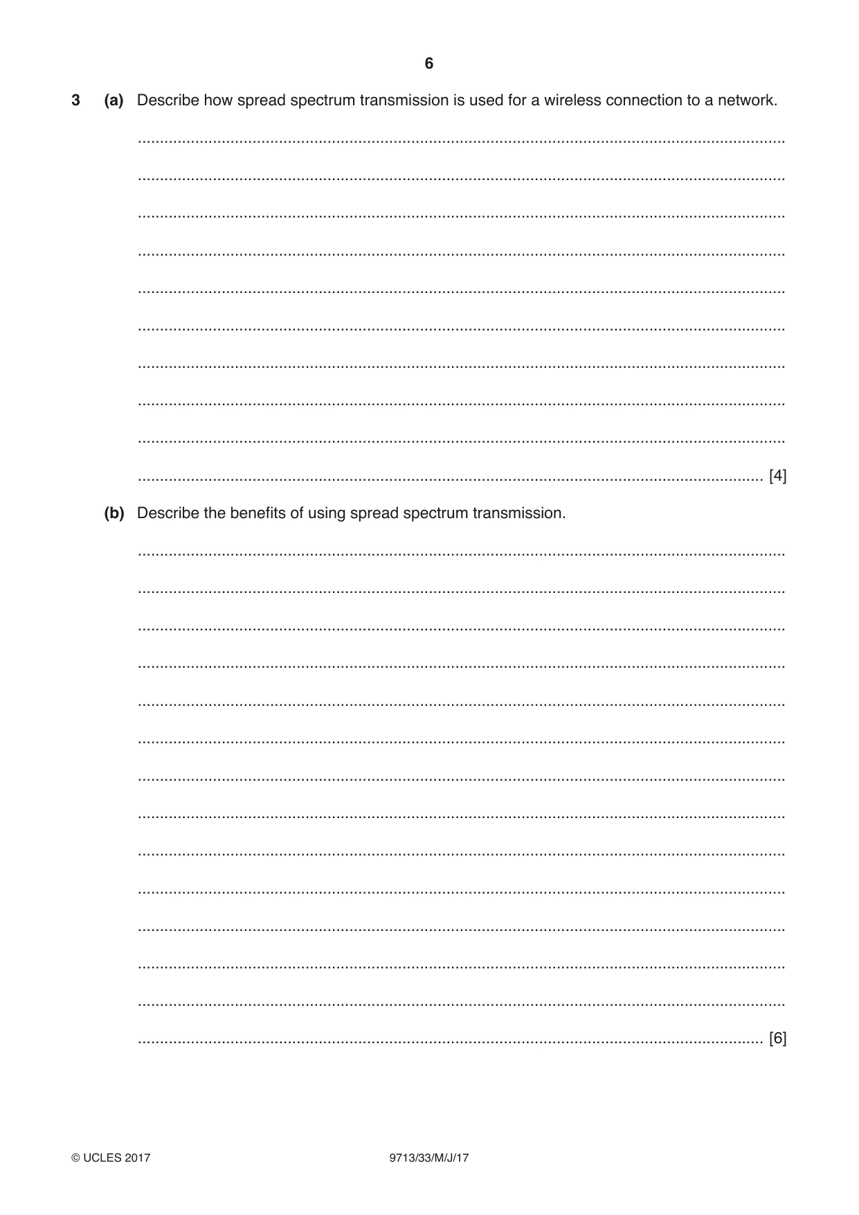 Cambridge A Level Applied Information and Communication Technology 9713 2017 May/June Paper 3 · Variant 3 question paper, page 6 of 20
