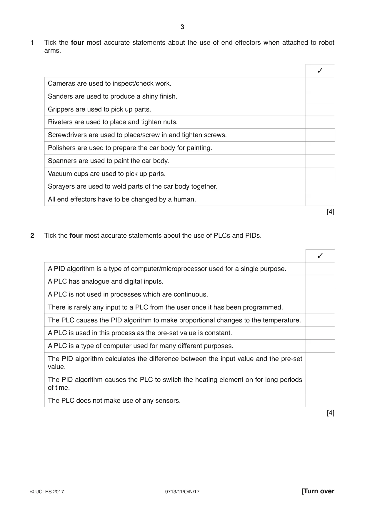 Cambridge A Level Applied Information and Communication Technology 9713 2017 Oct/Nov Paper 1 · Variant 1 question paper, page 3 of 16