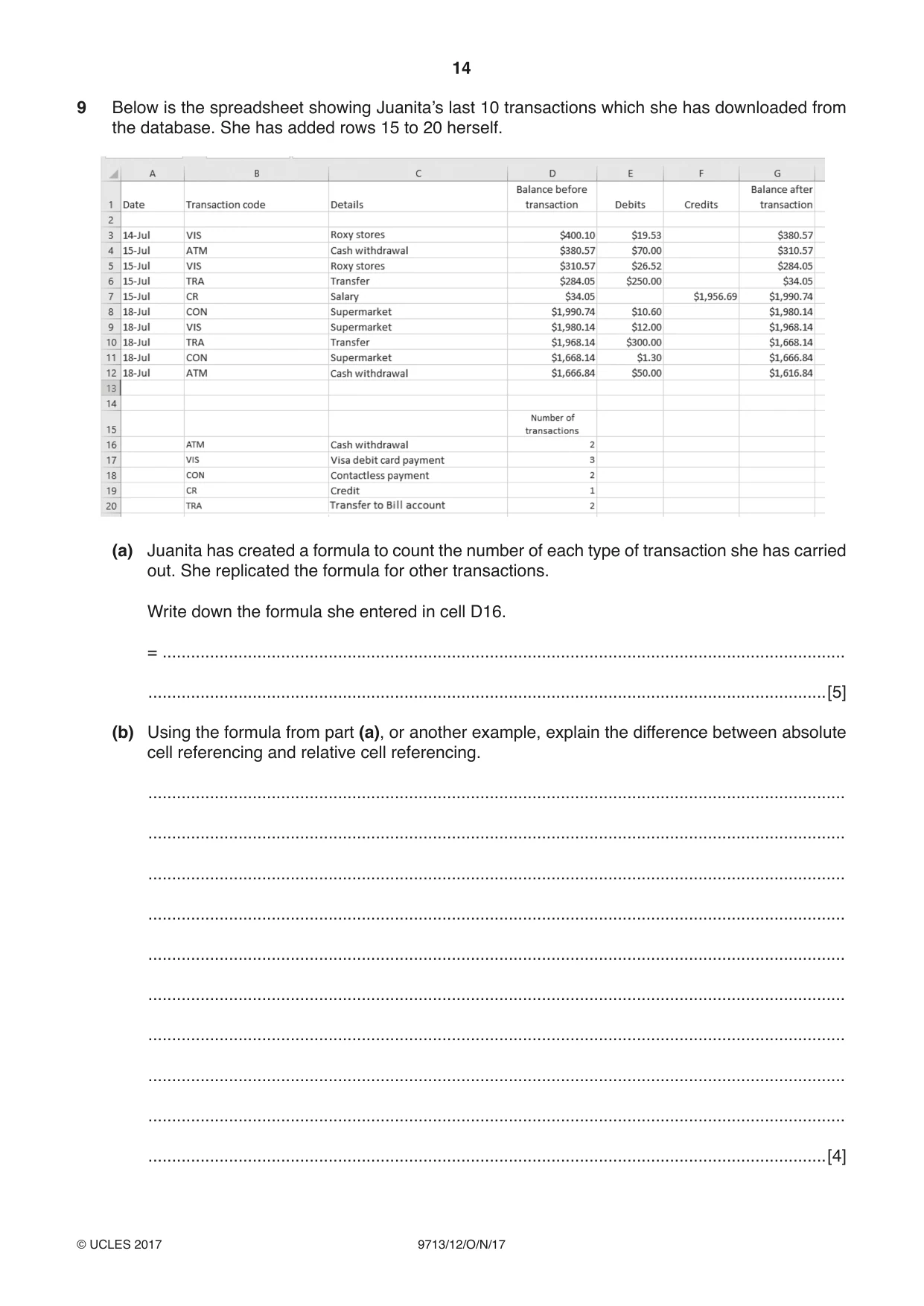 Cambridge A Level Applied Information and Communication Technology 9713 2017 Oct/Nov Paper 1 · Variant 2 question paper, page 14 of 16