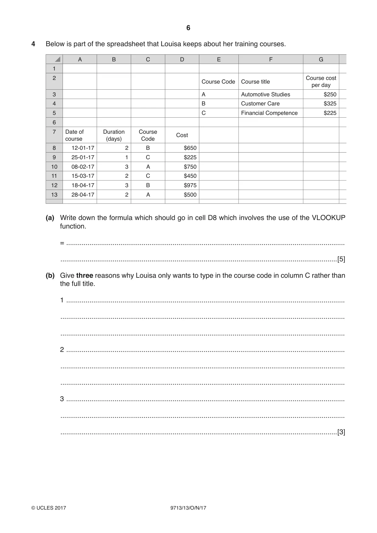 Cambridge A Level Applied Information and Communication Technology 9713 2017 Oct/Nov Paper 1 · Variant 3 question paper, page 6 of 16