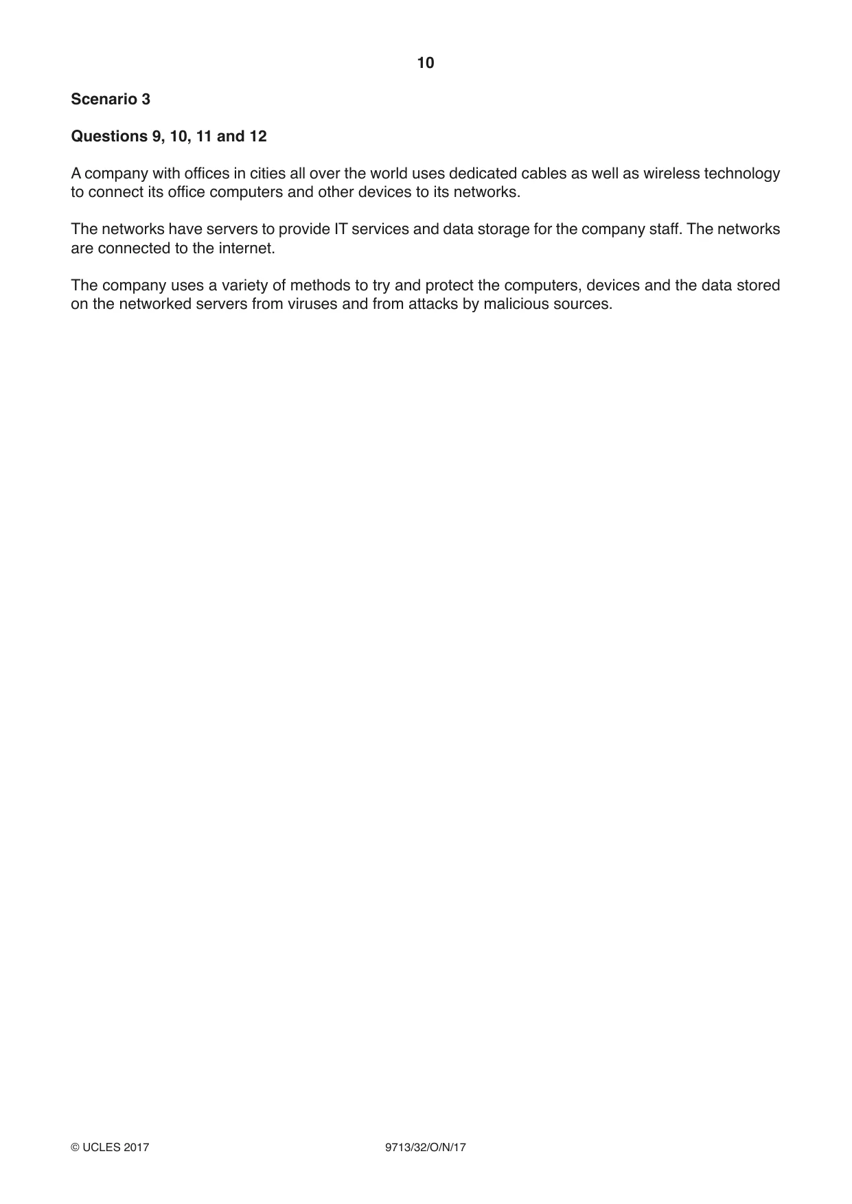 Cambridge A Level Applied Information and Communication Technology 9713 2017 Oct/Nov Paper 3 · Variant 2 question paper, page 10 of 24