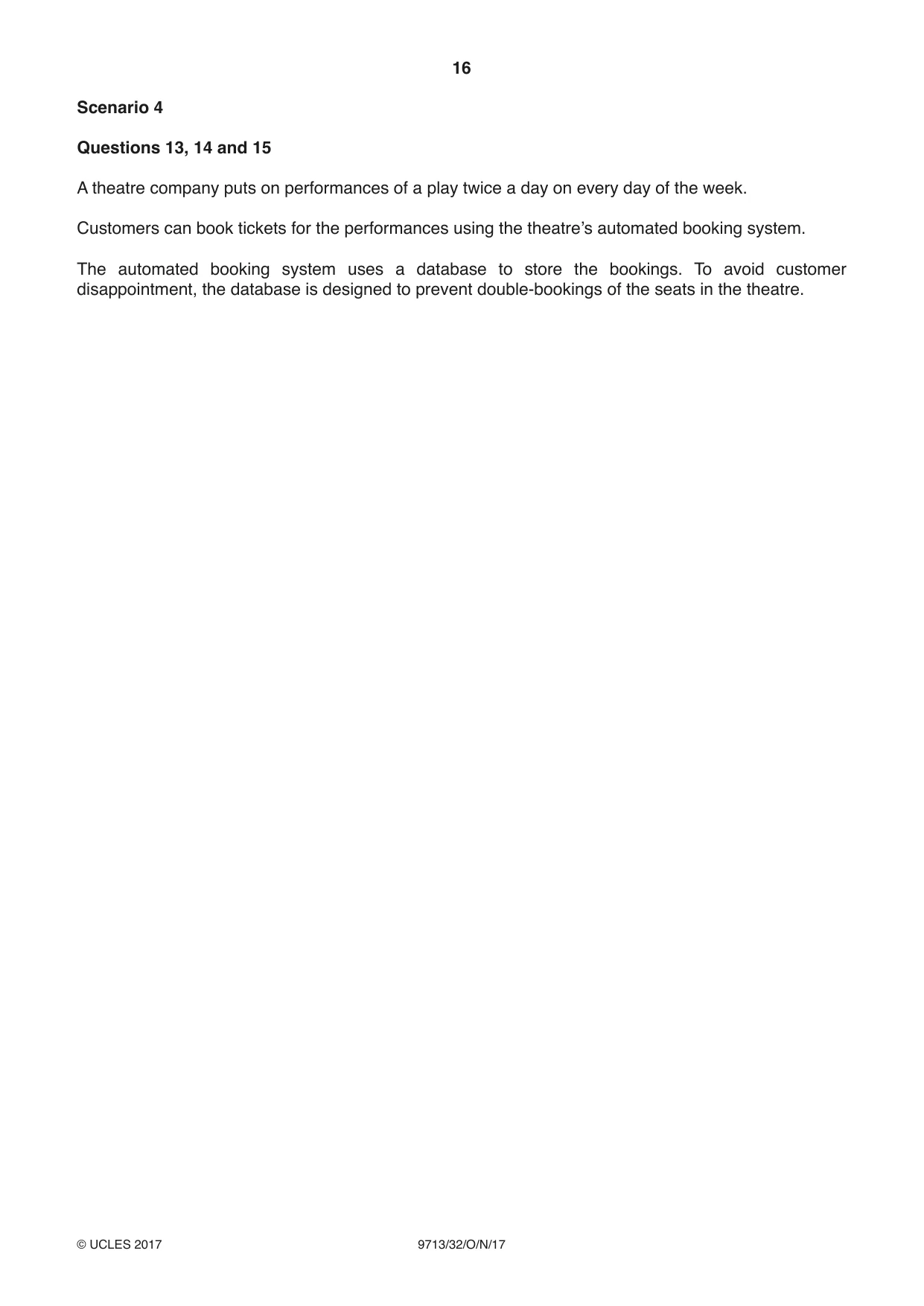 Cambridge A Level Applied Information and Communication Technology 9713 2017 Oct/Nov Paper 3 · Variant 2 question paper, page 16 of 24