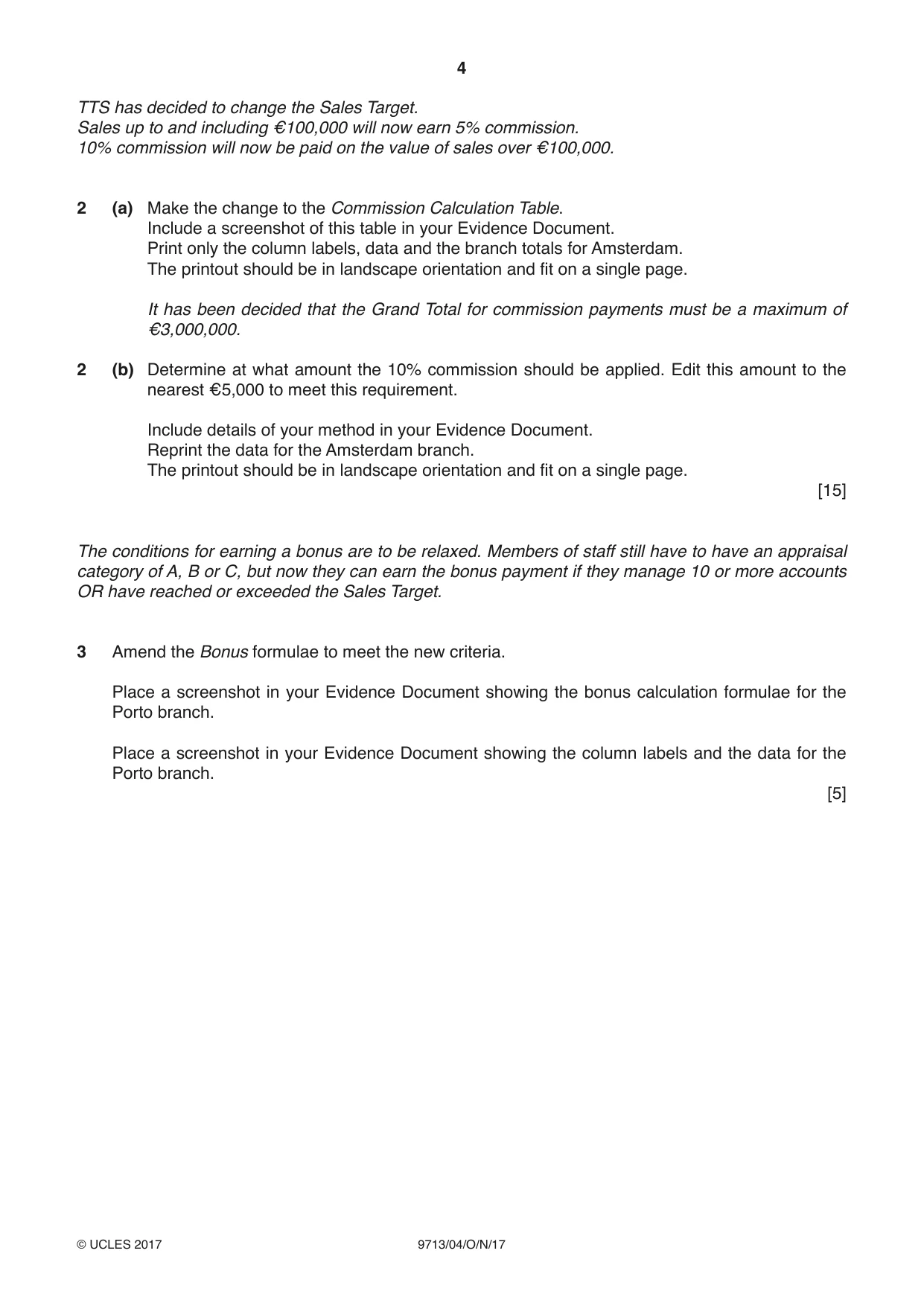 Cambridge A Level Applied Information and Communication Technology 9713 2017 Oct/Nov Paper 4 · Variant 1 question paper, page 4 of 8