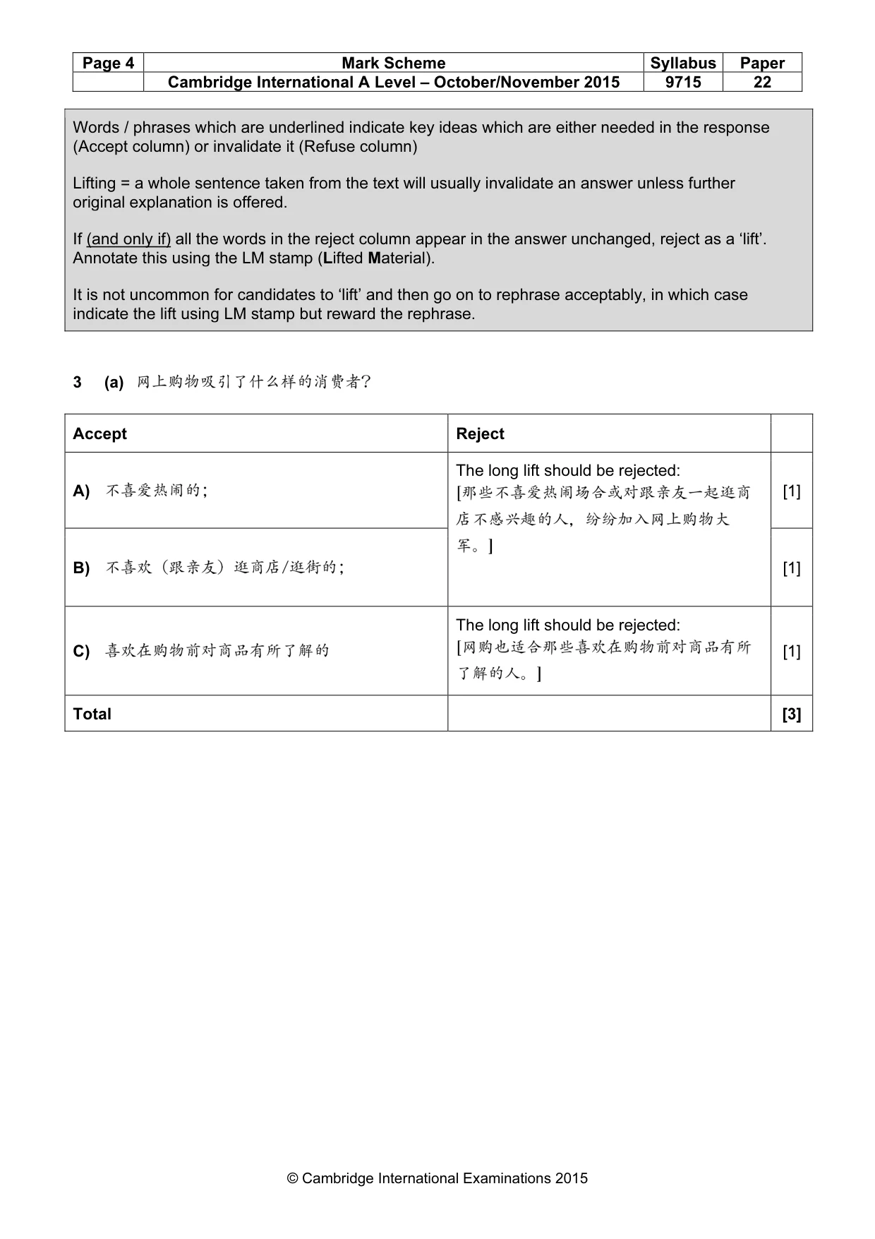 Mark scheme, page 4 of 15