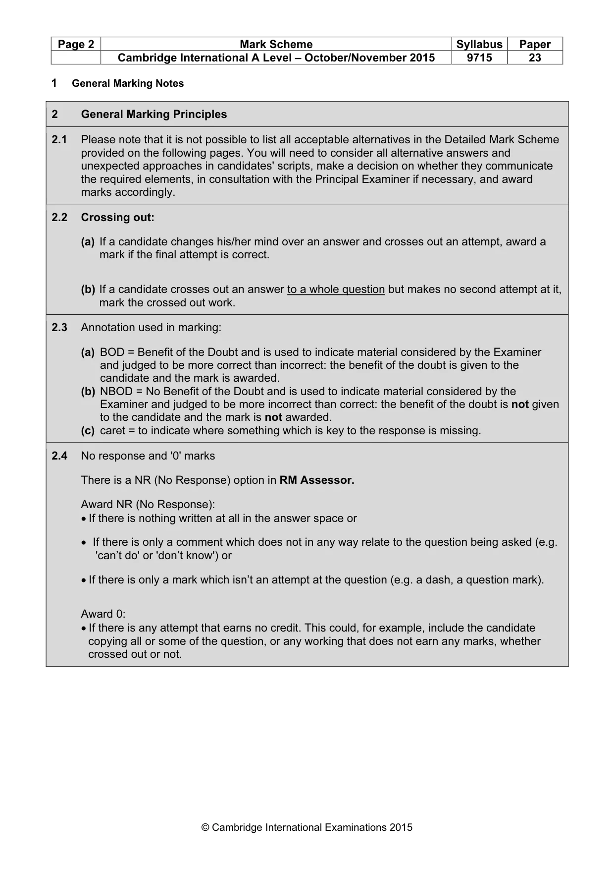 Mark scheme, page 2 of 13