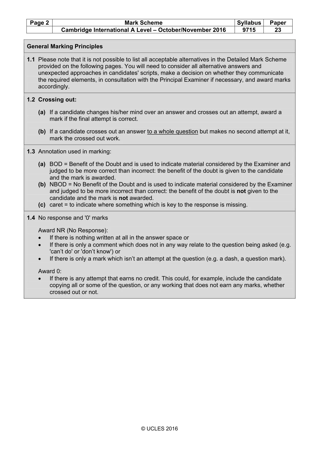 Mark scheme, page 2 of 13