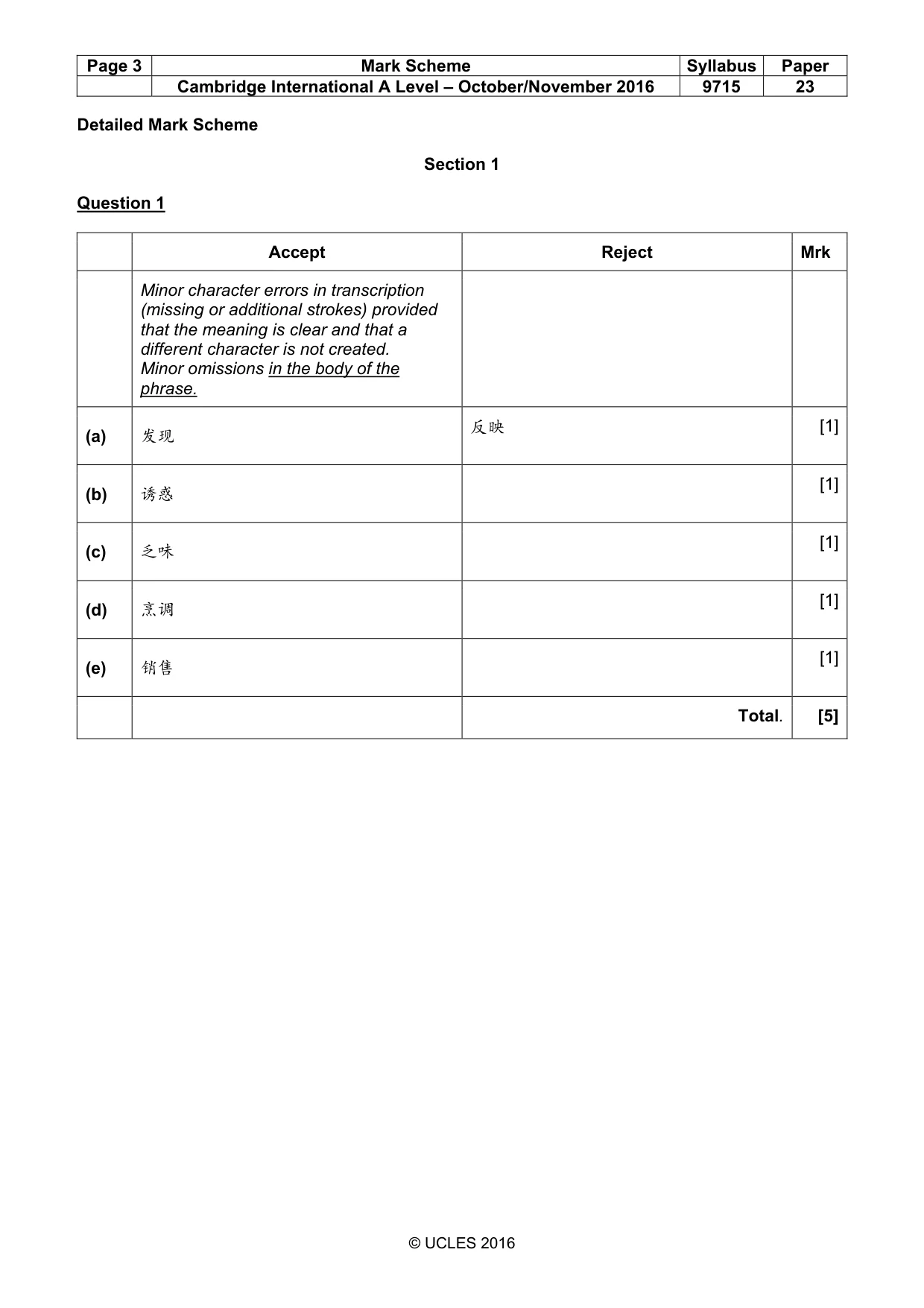 Mark scheme, page 3 of 13